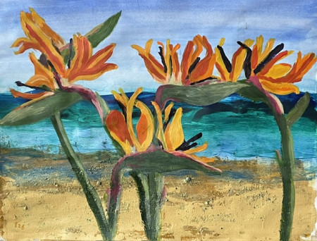 Island dreams ( nr.2608) mixed techniques / 50 x 65 cm